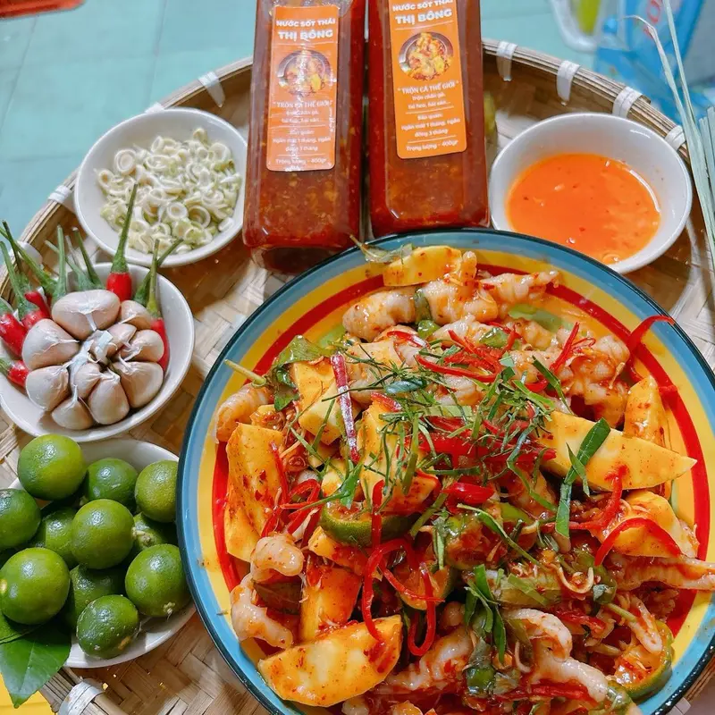 COMBO 2 CHAI CHÂN GÀ SỐT THÁI - chai từ 330ml Nước Sốt Gia Vị Nước Sốt Chua Cay sốtănbạchtuộcsống sotthai tron changa 3