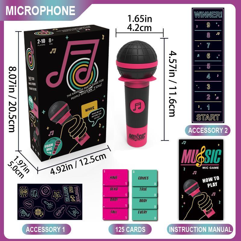 Product Introduction of Karaoke Microphone Game Set, 1 Box Desktop Karaoke Microphone Game Toy, Party Game Toy, Parent-child Interactive Game Toy 1