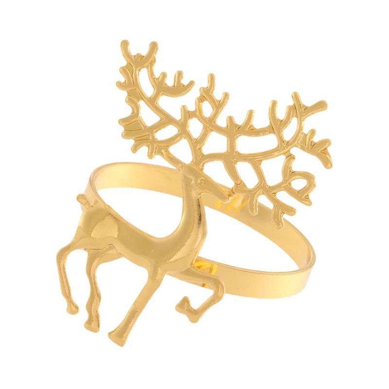 Deer Napkin Rings Christmas Deer Napkin Ring Holders for Wedding Adornment 6