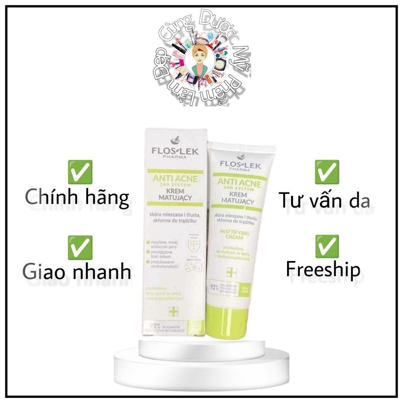 Kem dưỡng Floslek kiềm dầu, cấp ẩm 50ml cho da dầu mụn Làm Đẹp Da Nữ Women