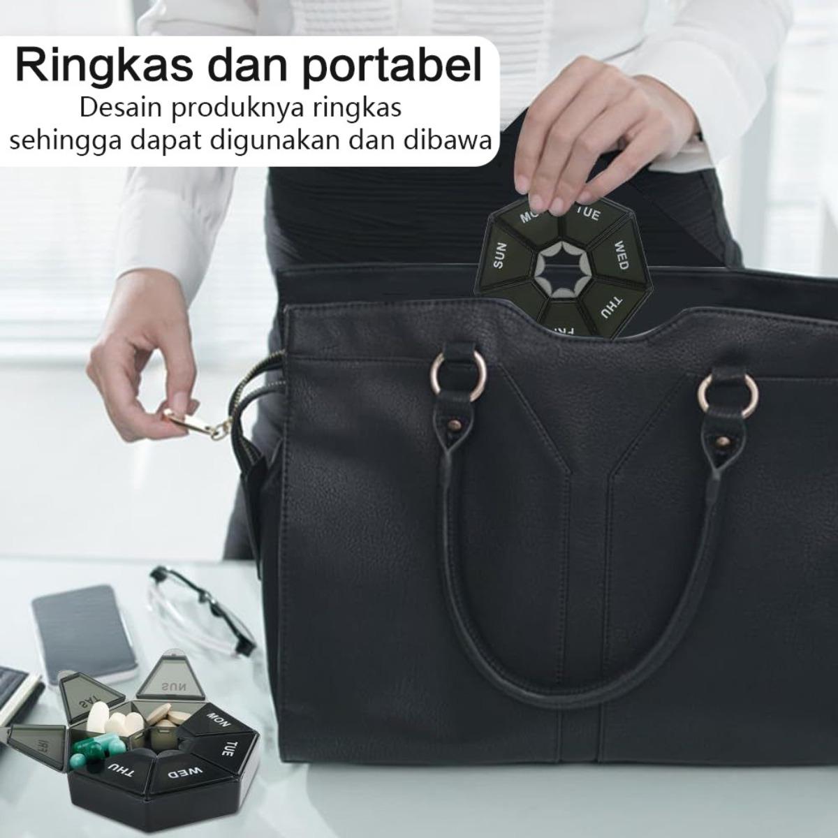 7 Sekat Kotak Pil Portable - Tempat Obat Travel, Organizer Vitamin & Suplemen, Kotak Obat Mini dengan 7 Kompartemen, Ideal untuk Perjalanan & Sehari-hari 7 Sekat Kotak Pil Portable - Tempat Obat Travel, Organizer Vitamin & Suplemen, Kotak Obat Mini dengan 7 Kompartemen, Ideal untuk Perjalanan & Sehari-hari