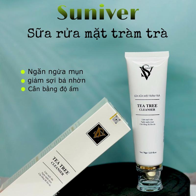 Sữa Rửa Mặt Tràm Trà Than Hoạt Tính Suniver Làm Đẹp Da