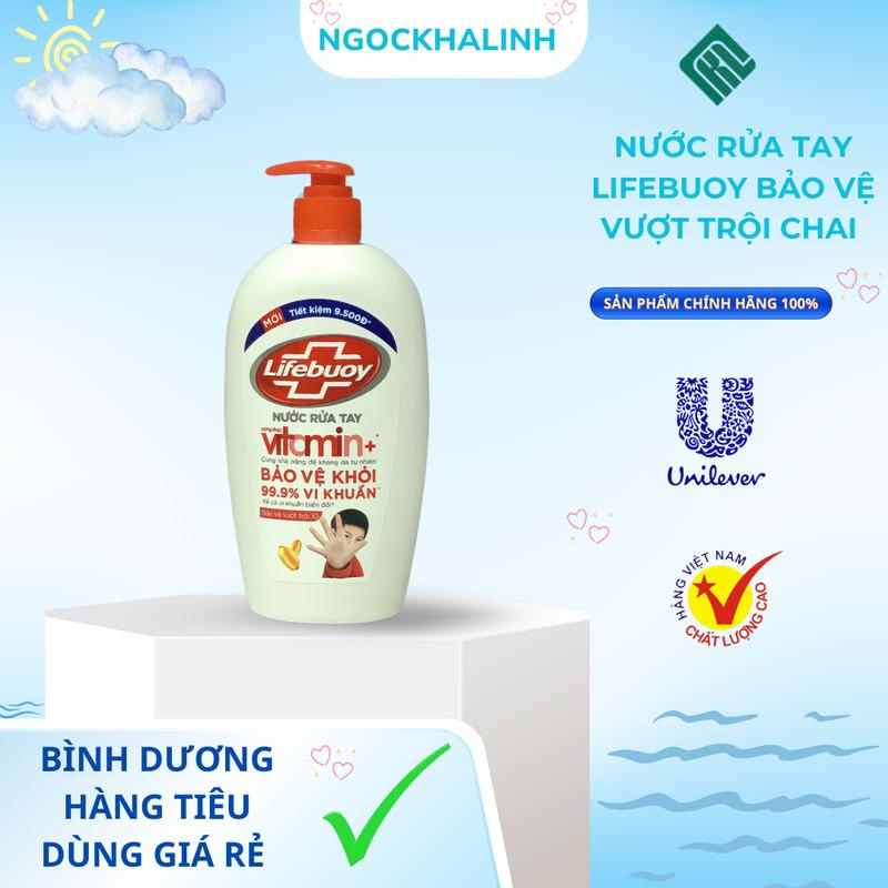  Nước rửa tay Lifebuoy bảo vệ vượt trội chai 450g  màu đỏ  