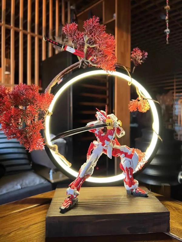 Product Introduction of In Stock Anime Mobile Suit Warm Light Led Ring Lamp Usb Socket Display Bracket Light Ring Christmas Gifts Anime Figures Toys 2