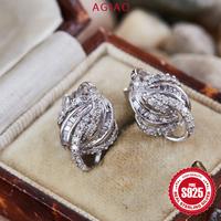 Gambar AGIAO Anting-anting Wanita Berlapis Emas Platinum Garis Geometris Zircon - Platinum dari A.GIAO.ID Kab. Gresik 4 Tokopedia