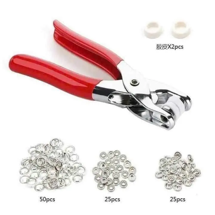 Bộ Kìm Bấm Khuy Cúc Áo Kèm hộp 100 Chi Tiết Cúc Áo - DỤNG CỤ BẤM KHUY ĐA NĂNG 0