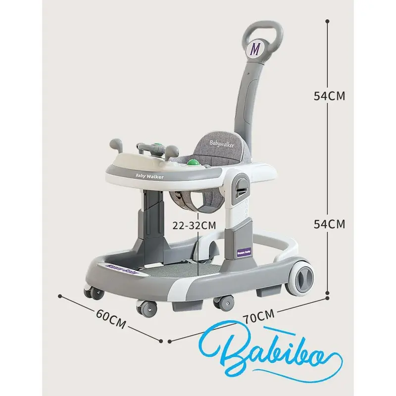 Xe tập đi cho bé Cao Cấp BABIBO KIDS tặng kèm bàn đồ chơi có cán đẩy và lót chân 3