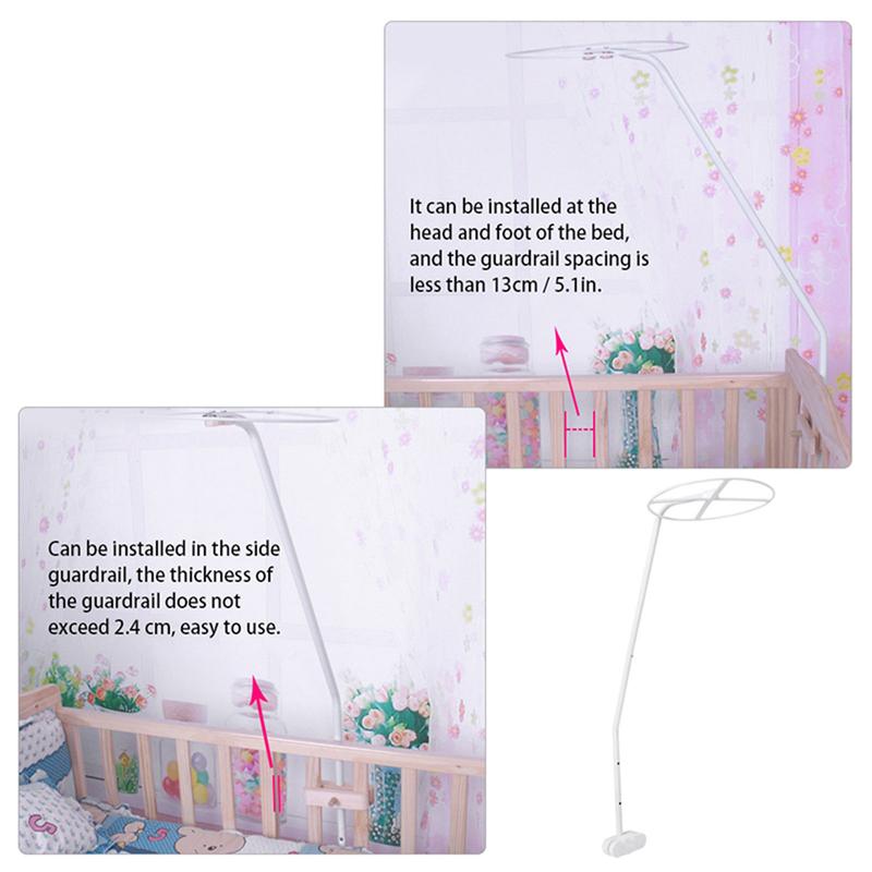 BOYI  Bed Canopy Stand Holder for Girls Bed Mosquito Net for Baby, Kids Indoor Round Dome Mosquito Net Stand Reading Playing 5