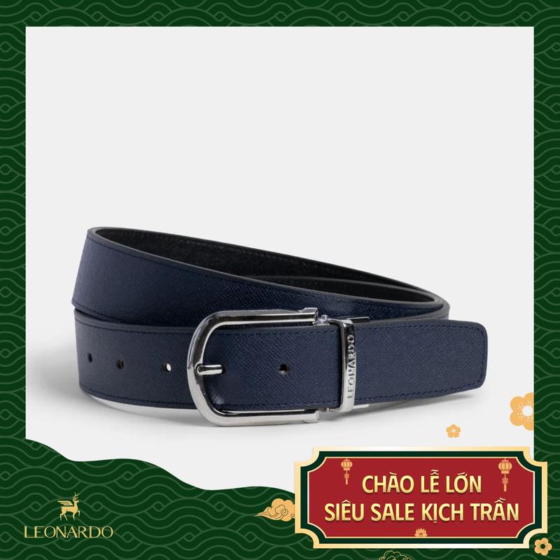 [MEGA LIVE] Thắt Lưng Nam Cao Cấp Mặt Xoay Chiều Mercury Chất Liệu Da Taiga Thương Hiệu LEONARDO