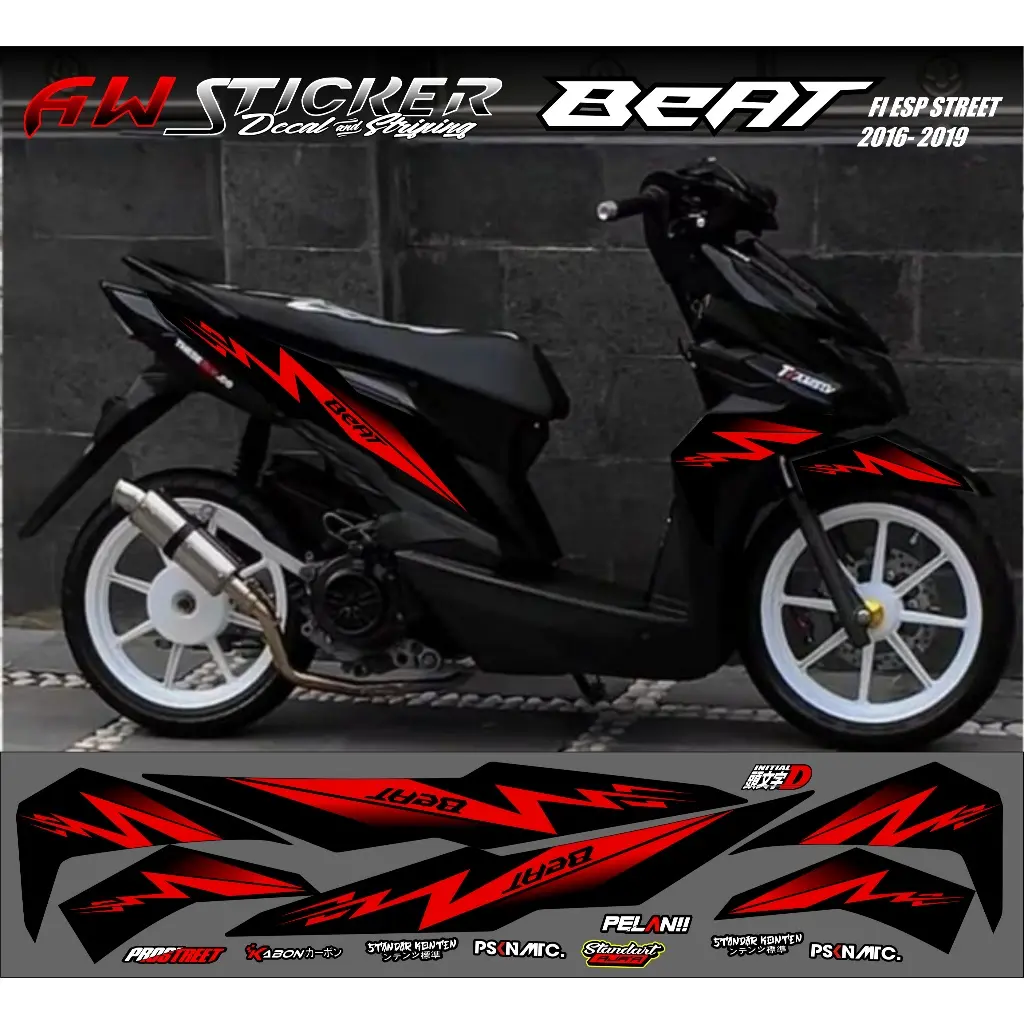 Striping Beat Fi Esp Beat Street 2016 - 2019 Sticker Beat Fi Esp simple Aw 454