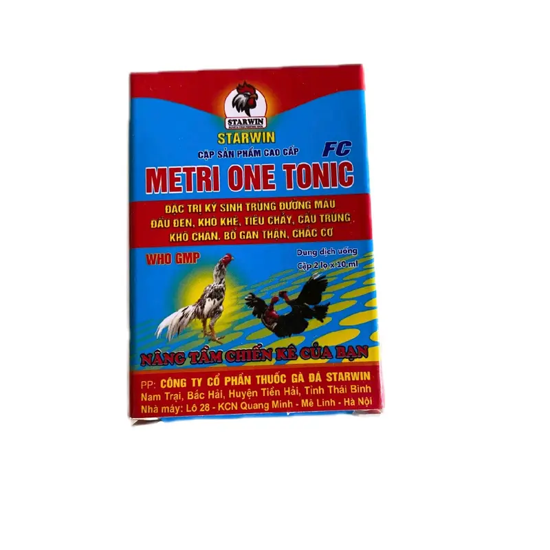 Metri one tonic dung dịch nhỏ miệng trị ký sinh trùng đường máu, tái mào, bạc mặt gà chọi 1