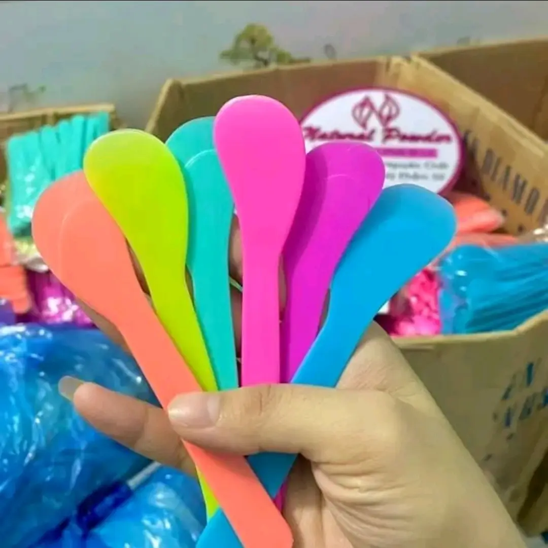 [giá sỉ] 100 thìa-muỗng trộn kem 12cm đủ màu