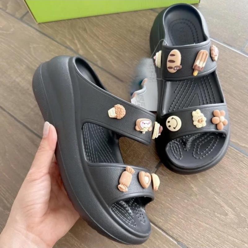 Đế Cao 7CM - Sandal Nữ Đế Cao, tặng kèm 10 Charm 3D gắn dép 1