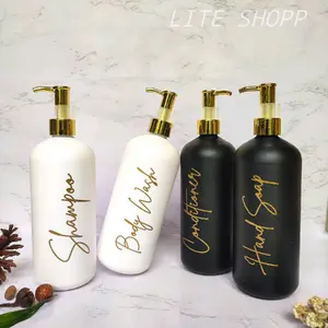 Botol Sabun Pump Cair Aesthetic 500ml DOFF GOLD