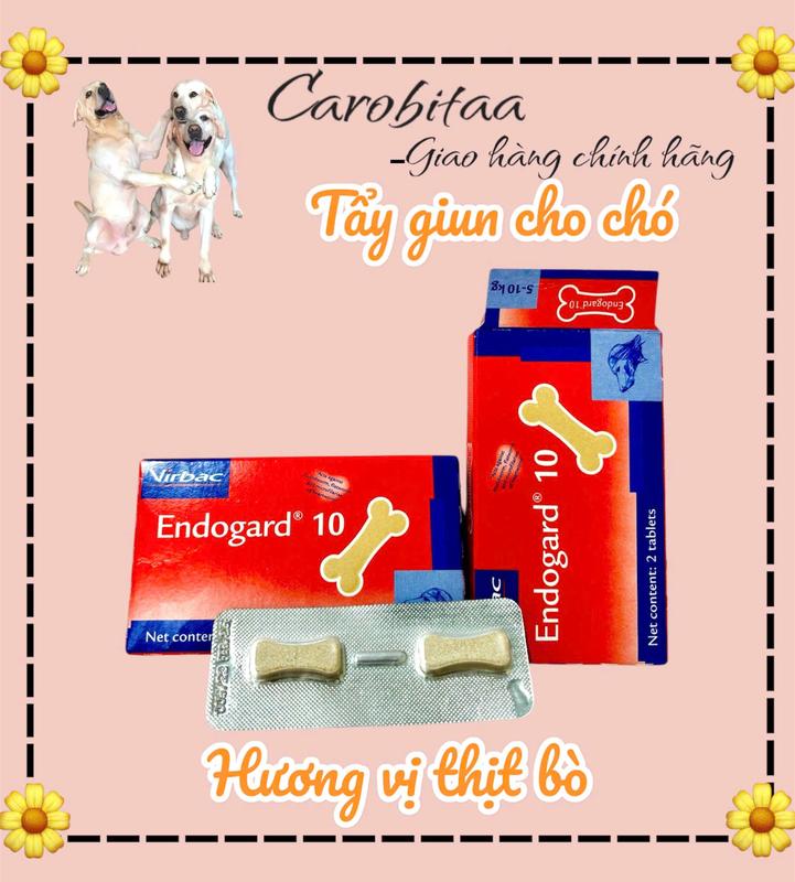 Thuốc Tẩy Giun Chó Endogard Hương Thịt Bò Khối Lượng 1 Viên Dành Cho Cún 10kg ivermectin 6 sổ lãi