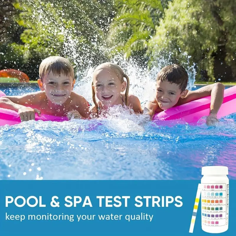 Swimming Pool Test Strips, 2 Bottles/100pcs Spa Test Strips, Swimming Pool Test Kit, Classroom Teaching Display Supplies 5