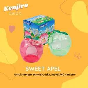 SWEET RUMAH APEL - Mainan Rumah Hamster Tempat Mandi Kandang Aksesoris Hamster