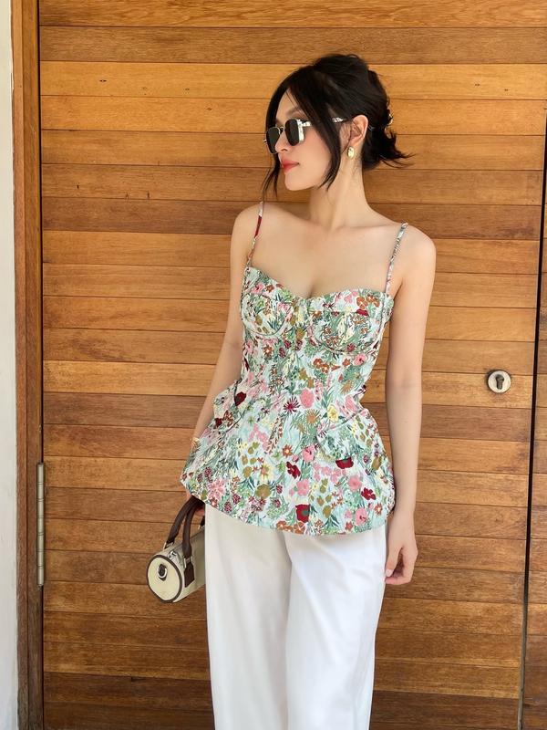 Orli Label  -  Áo hoa - Flower Velvet Shirt - áo vải bố gấm hoa trendy 2