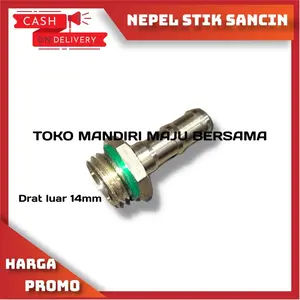 NEPEL JANTAN MALE STIK SPRAYER GUN KONEKTOR DRAT LUAR UNTUK STICK GUN STEAM