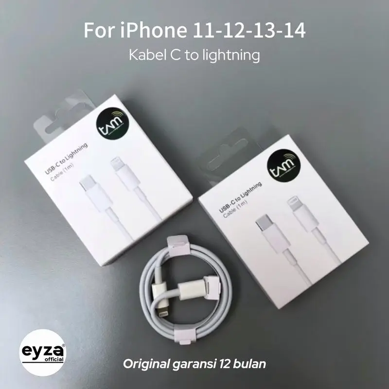 Kabel Data iPhone Original Fast Charging C to Lightning - C to C For iPhone MFI Cable Charger