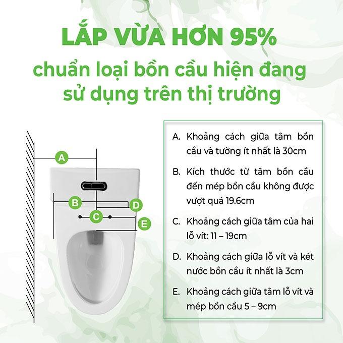 Vòi rửa không dùng điện BP-560 chất liệu ABS cao cấp, thiết kế hiện đại 5