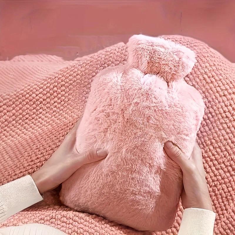Product Introduction of 1pc 1000/2000ml Water Injection PVC Hot Water Bag, Simple and Fashionable Explosion-proof Flushing Warm Water Bag Bottles Cup 2