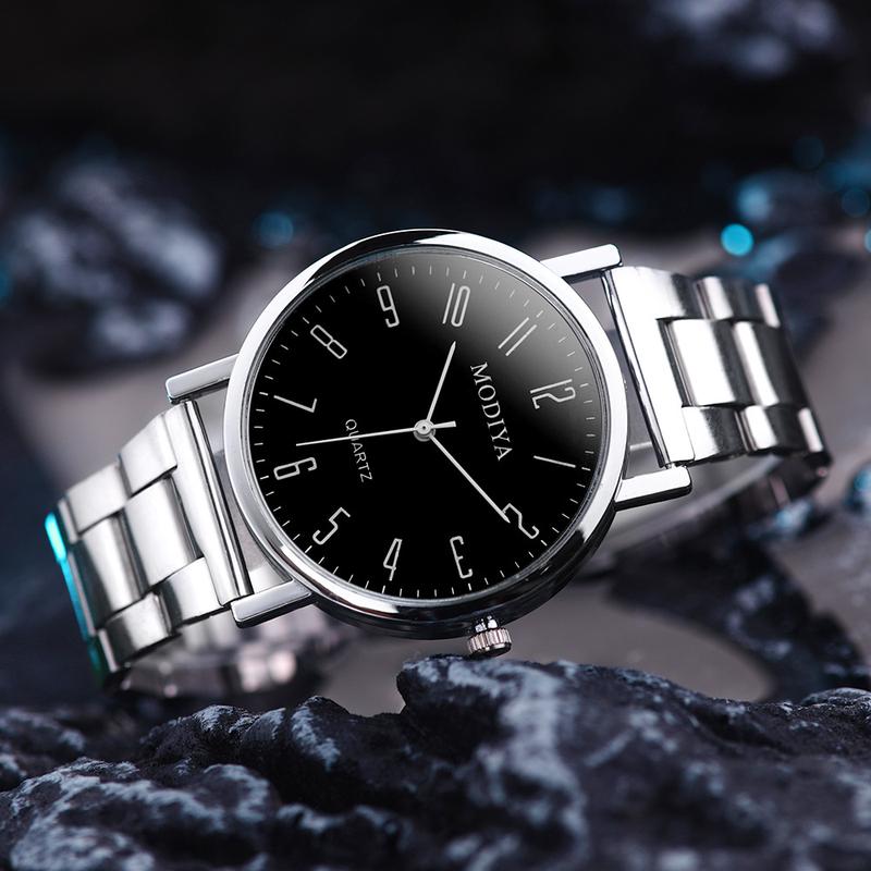 Product Introduction of Men Casual Stainless Steel Mesh Belt Watch Simple Dial Quartz Watch Round Dials Business Wristwatch Erkek Kol Saati Reloj Hombre 8