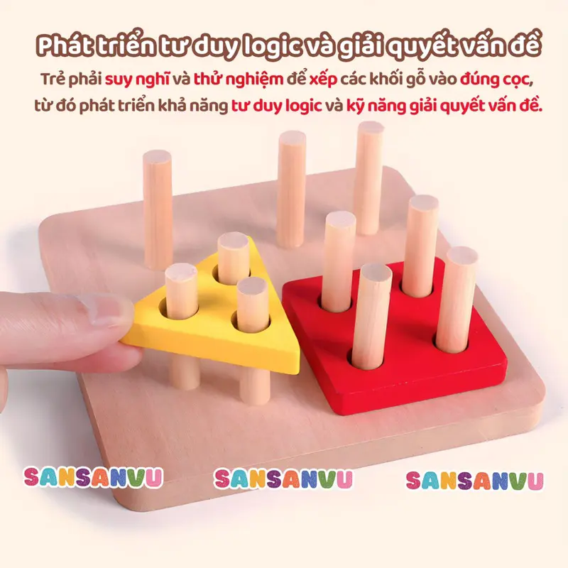 COMBO 6 MÓN ĐỒ CHƠI GỖ MONTESSORI THÔNG MINH PHÁT TRIỂN TRÍ TUỆ CHO BÉ 2