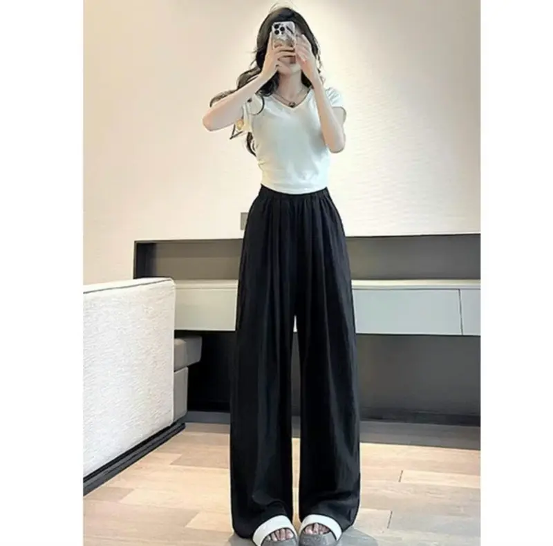 Quần nữ ông rộng thun tăm lạnh dày dặn (42-60kg) - phong cách trẻ trung nữ tính lịch sự - Women Voan Pants 4
