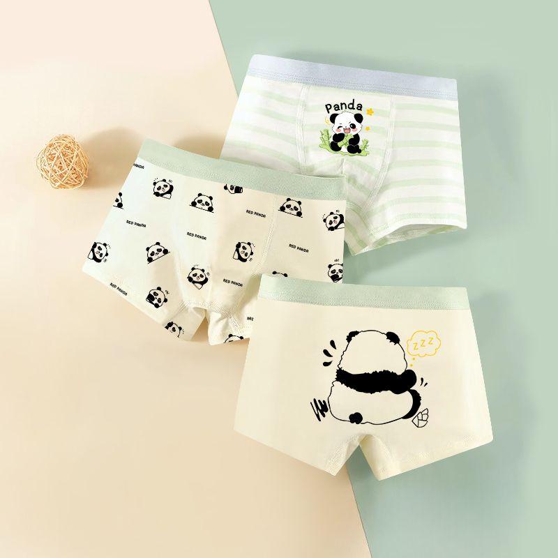 Đồ Lót Bé Trai, Quần Boxer Cotton Nguyên Chất, Dành Cho Bé Trai Và Trẻ Em, Thanh Thiếu Niên Và Trẻ Sơ Sinh, Hoạt Hình Gấu Trúc, 1703 Mảnh Trong 3 Ngày 5