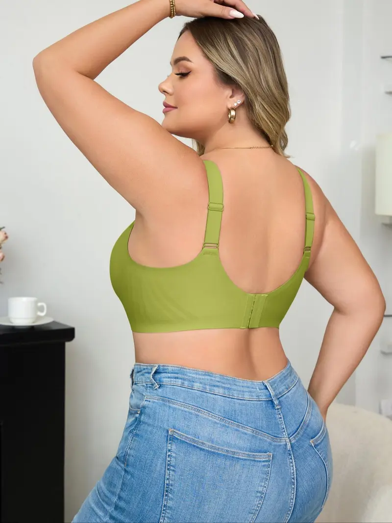 Product Introduction of 【Plus Size】 Solid Wireless Push Up Bra, Comfortable Breathable Bralettes for Daily Wear, Women's Underwear for All Seasons, Bras for Women, Sports Bra, Pushbra, Bra Sets, Wirefree Bra, Womenswear 9