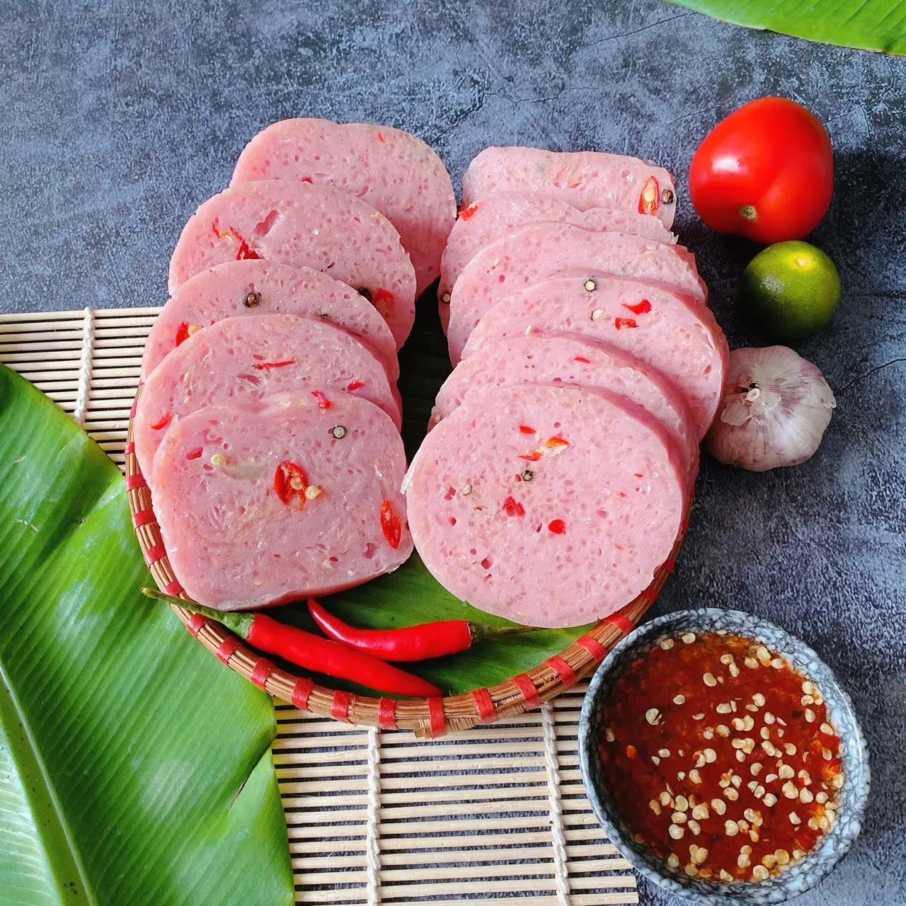 {CÔ EM NEM CHẢ} 1KG 02CÂY NEM CHUA TỎI ỚT ĐẶC SẢN NHA TRANG KHÁNH HÒA Food