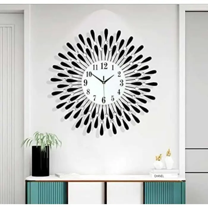 TaffHOME Jam Dinding 3D Quartz Clock Creative Luxury Diamond 38cm - H74 7