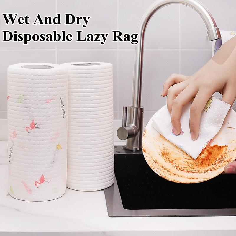 Vải Không Dệt Dùng Một Lần Thân Thiện Với Môi Trường, Giẻ Lười Ướt Và Khô Sử Dụng Kép, Khăn Lau Bát Đĩa Nhà Bếp, Khăn Tay, Dụng Cụ Khử Nhiễm Gia Dụng Hiệu Quả, Tìm Nhà Cửa Hàng, 50 / 100 Tờ