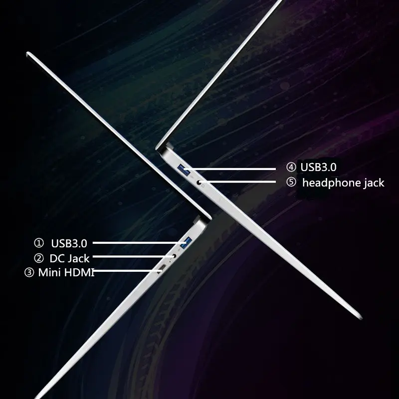 AMOLI  [2024 Baru] Laptop baru asli 15,6‘’ Layar IPS HD intel J4015 RAM 8GB + SSD 256GB lengkap Instal WINDOWS 11 +Office secara gratis Menduku Murah dan portabel laptop 7