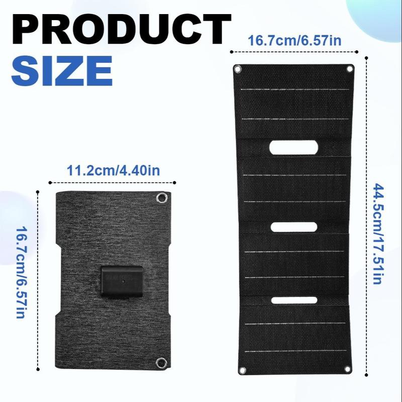 30W Solar Charger, 1pc Foldable Solar Panel with USB Cable, Waterproof & Durable Solar Power System, Portable Solar Charger for Outdoor Adventure, Camping, Hiking & Travel 2