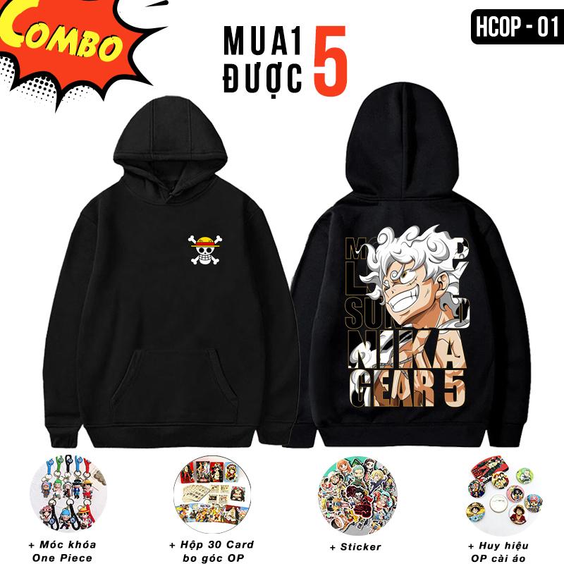 Combo Hoodie One Piece - mua 1 được 5 Áo hoodie in hình onepiece luffy gear 5 zoro sanji ACE chất nỉ bông Menswear Nam Dài Tay