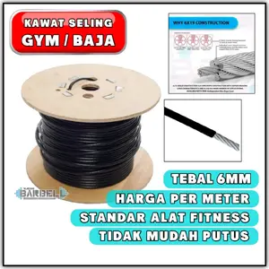 Tali Kawat Gym Alat Fitness Baja - Wire Rope - Kawat Seling Sling Gym Outdoor