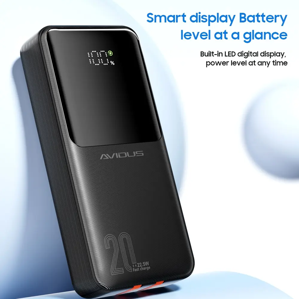 AVIDUS V2 Max 20000mAh 22.5W Fast Charging Powerbank Built-in Dual ...