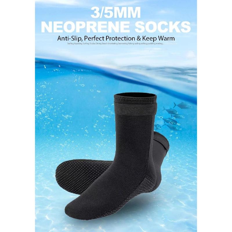 Product Introduction of Durable 3mm&5mm Diving Socks Neoprene Non-slip Surf Beach Booties Warm Elasticity Water Socks for Surfing Swimming Snorkeling 25
