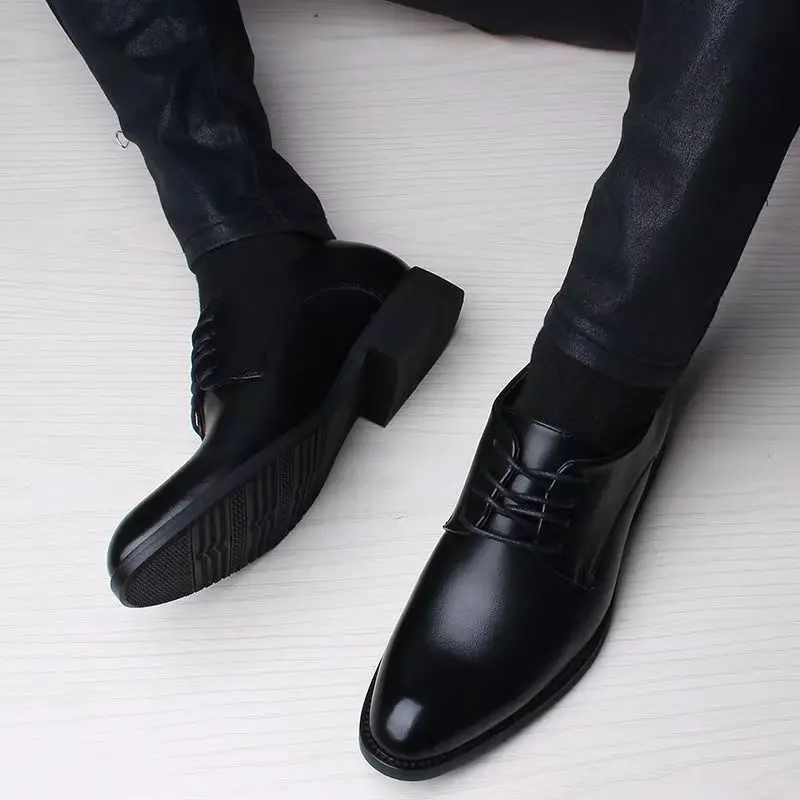 [Dragonfly Leather Shoes] Soft Surface Men's Shoes Business Formal Wear Work Shoes Men's British Soft Bottom Casual Leather Shoes Men's Fashion