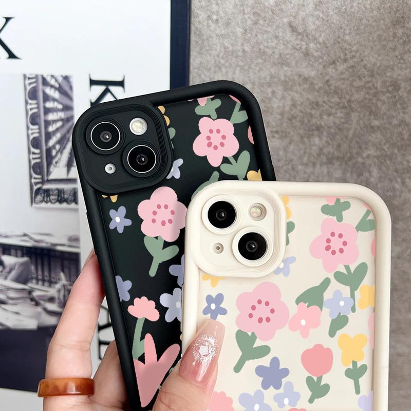 Pro Camera Softcase For OPPO A5 2018 AX5 A57 4G A54 A53 2020 A5 2020 A52 A53s A54s A55 4G A57s A57e A58 4G A58 5G A5s AX5s Case Indah Floral Silicone Shoftcase 3