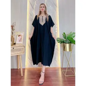 Dress Lowo Renda Daster Kelelawar Busui Rayon Tebal Bumil Arab Panjang Nyaman Ibu Hamil Lengan