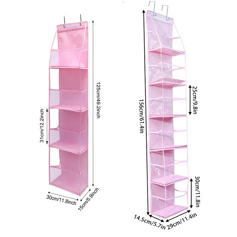 Door Back Storage Bag, 4 Counts/set Multi-layer Multifunctional Hanging Storage Bag, Space Saving Home Organizer for Bedroom, Living Room, Office 1