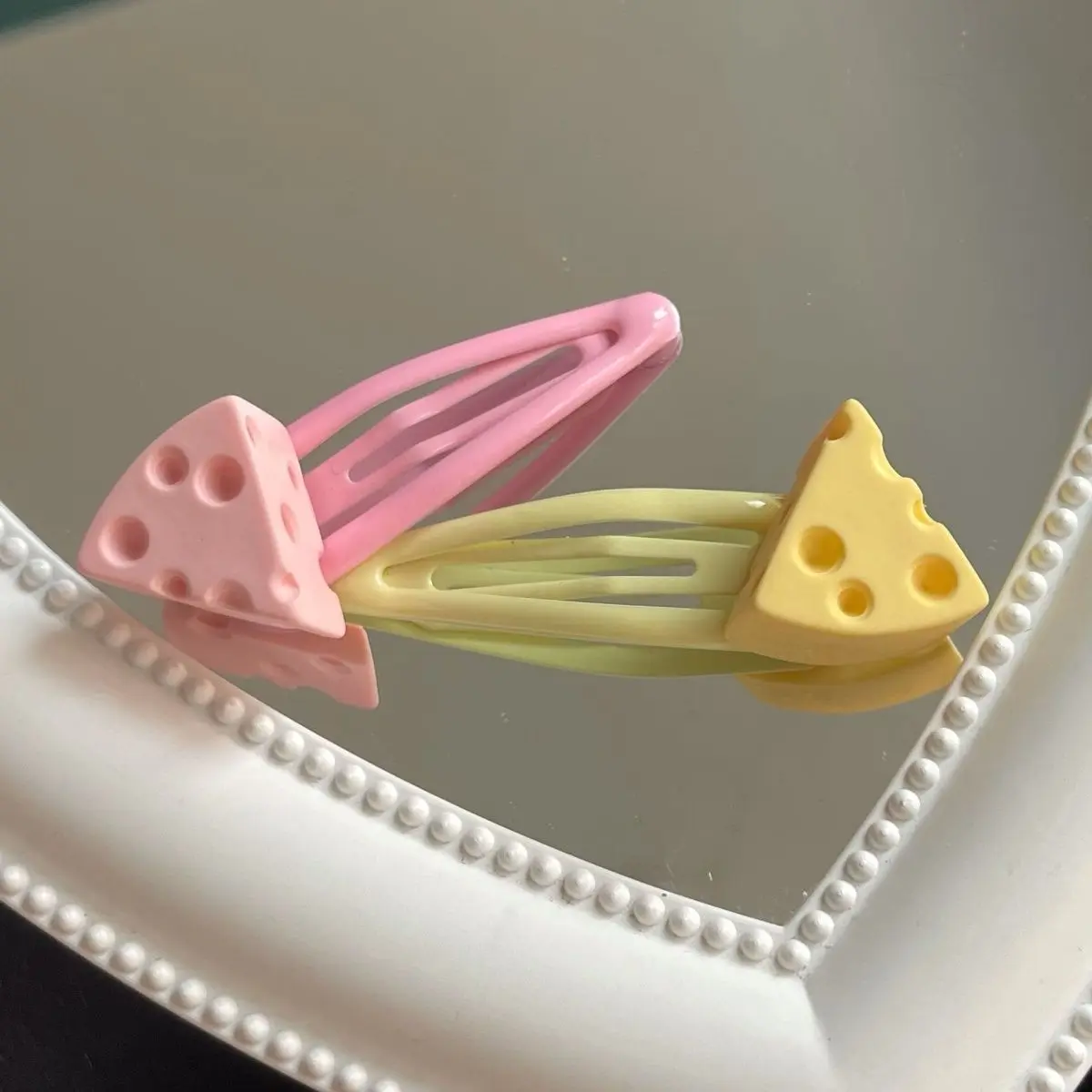 Summer Dopamine Barrettes, Cheese Clip, Custard Duckbill Clip, Pink and Cute, Student BB Clip, Girl Bang Clip, Simple Ins Hair Accessories, Sweet Girl, Photography Accessories
