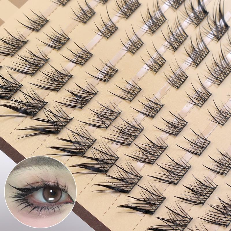 Product Introduction of 10Rows/Box Fox False Eyelashes Single Cluster Eyelash Extension Segmented Lashes Fox Eye Effect Lashes Individual False Eyelashes 20