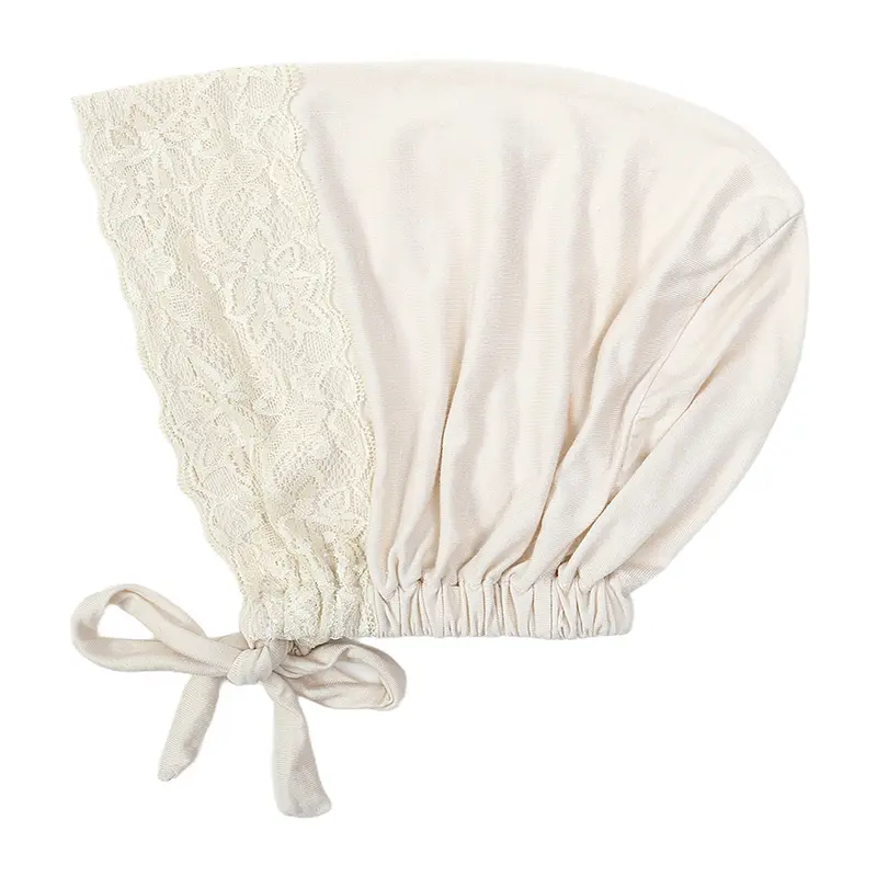 New Pure Color Mercerized Cotton Bandage Elastic Bottoming Hood Muslim Tether Adjustable Lace Tam-O'-Shanter Ramadan 1
