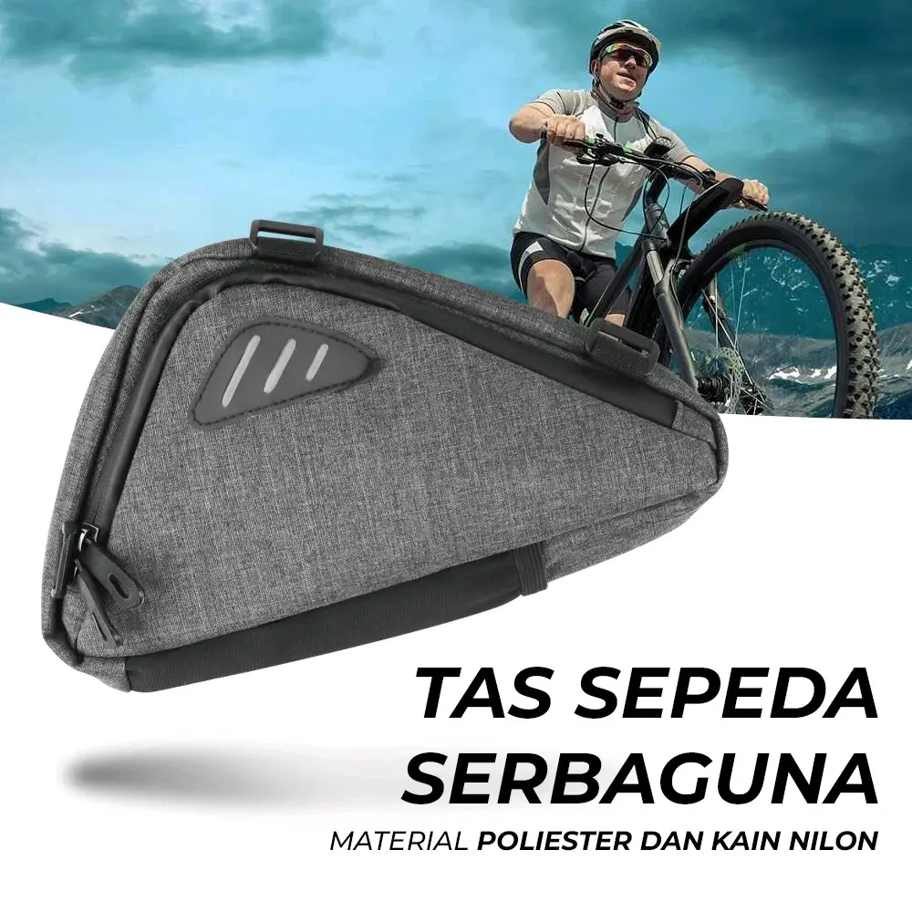 Tas Sepeda Serbaguna Triangle Frame Bag Pouch - Tas Sepeda segitiga Waterproof Dengan Holder Botol Minum Anti Air Nyaman Set