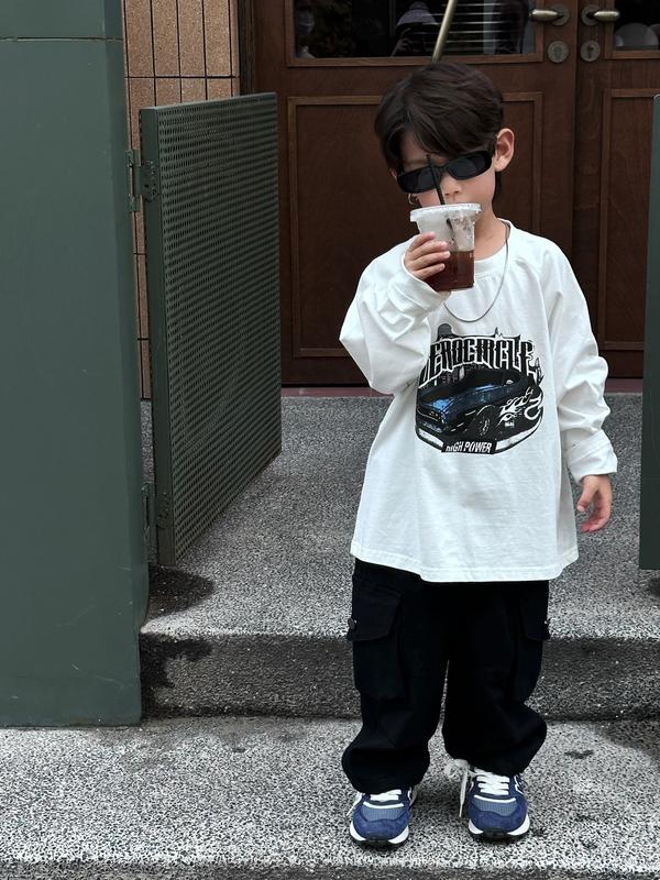 AOTD23_3 Áo thun tay dài bé trai, bé gái từ 15kg đến 30kg, phong cách Hàn Quốc