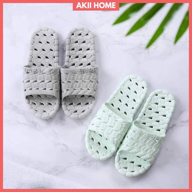 Dép đi trong nhà, nhà tắm, văn phòng, đế có lỗ thoát nước, chống trơn trượt Akii Home NT32